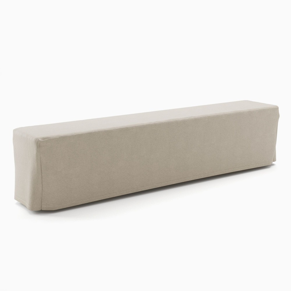 West Elm Portside Dining Bench Small Outdoor Furniture Cover Gray $199 New inBag